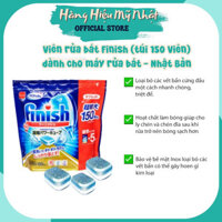 Viên rửa bát Finish (túi 150 viên) dành cho máy rửa bát - Nhật Bản chính hãng
