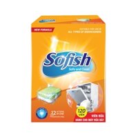 Viên rửa bát Sofish không mùi, rửa sạch dành cho máy rửa bát siêu tiết kiệm - Hàng chính hãng
