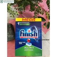 Viên rửa chén bát Finish ALL IN 1 MEGA 100V (SẢN XUẤT: 08/2020) – Finish Powerball All In One Dishwasher Tablets 100 pac