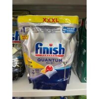 Viên Rửa Chén Bát Finish Powerball Quantum 60 viên tổng hợp 3 trong 1 – (Dành cho máy rửa chén bát 9-10-12 -14-15 bộ)