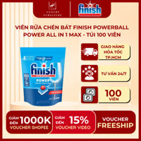 Viên Rửa Chén Bát Finish Powerball Power All In 1 Max - Túi 100 viên