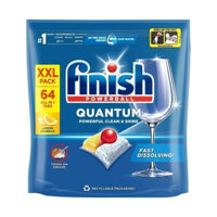 Viên Rửa Chén Bát Finish Powerball Quantum Powerful Clean & Shine 64 viên