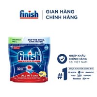 Viên Rửa Chén Bát Hương Chanh Finish Powerball All In 1 Max Lemon Sparkle 30 viên/túi [CÓ SẴN TẠI KHO]