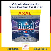 Viên rửa chén cao cấp Finish Quantum Túi 60 viên