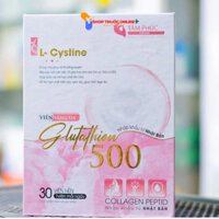 Viên sáng da GLUTATHION 500 L-Cystine nhập khẩu từ Nhật Bản lọ 30 viên - - Hỗ trợ, hạn chế nám da, sạm da, giúp đẹp da