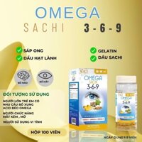 Viên sáng mắt OMEGA 369 SACHI Cải thiện thị lực, giảm khô và mỏi mắt, giúp bổ não, bảo vệ tim mạch Hộp 100 viên