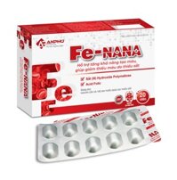 Viên sắt, acid folic, DHA, vitamin &amp; khoáng chất Fe-NANA - Hộp 20 viên