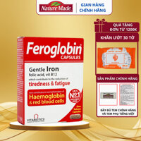Viên sắt cho mẹ bầu Vitabiotics Feroglobin Capsules hộp 30 viên tăng khả năng tạo máu và tăng cường sức khỏe tổng thể