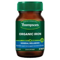 Viên sắt hữu cơ Thompson's Organic Iron 24mg 30 viên của Úc
