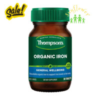 Viên sắt hữu cơ Thompson's Organic Iron 30 viên của Úc