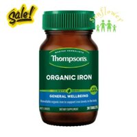 Viên sắt hữu cơ Thompson’s Organic Iron 30 viên của Úc