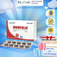 Viên sắt Iron Folic hỗ trợ bổ sung sắt cho người thiếu máu, dự phòng thiếu máu,  dễ hấp thu và chuyển hóa
