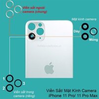 Viền Sắt Ngoài Camera Iphone 11 / 11 Pro Max (4 màu)