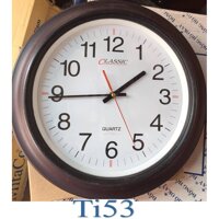 [VIỀN SƠN GIẢ GỖ CỰC ĐẸP] Đồng hồ treo tường tròn cao cấp T53 - Máy tốt - Tặng kèm pin