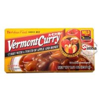 Viên Sốt Cà Ri Vermont Vị Táo Và Mật Ong Không Cay {House Foods} - 230g