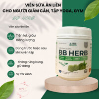 Viên sữa ăn liền BB Herb thuần chay, sữa hạt dinh dưỡng dạng viên cho người giảm cân vị matcha - 90viên