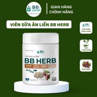 Viên Sữa Ăn Liền Dinh Dưỡng Thuần Chay BB Herb Vị Socola 90 Viên - BBHERB