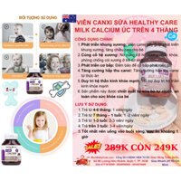 Viên sữa bổ sung canxi cho bé Healthy Care Milk Calcium 60 viên