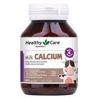 Viên sữa hỗ trợ bổ sung canxi Healthy Care milk calcium kids chắc khỏe xương cho bé hộp 60 viên