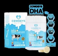 Viên sữa nén bổ xung DHA và Omega-3 Cowdeys DHA Sweetened Flavour Milk Tablet Thái Lan