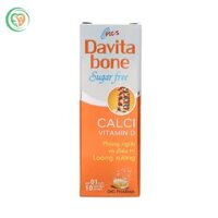 Viên sủi Davita bone Sugar Free phòng ngừa và điều trị loãng xương (Hộp 1 tuýp x 10 viên)