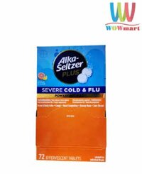 Viên sủi giảm cảm lạnh Alka Seltzer Plus Cold Flu PowerFast Fizz 72 viên (Citrus)