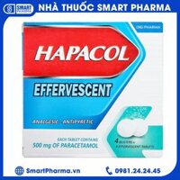 Viên sủi Hapacol 500mg hộp 4 vỉ x 4 viên DHG