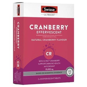 Viên sủi hỗ trợ sức khỏe tiết niệu Swisse Ultiboost Cranberry Effervescent 60 viên