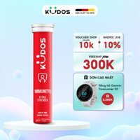 Viên sủi KUDOS IMMUNITY bổ sung Vitamin (C,D3,E,Kẽm, Selen) hỗ trợ gấp đôi đề kháng, hệ miễn dịch khỏe (20 viên/ tuýp)