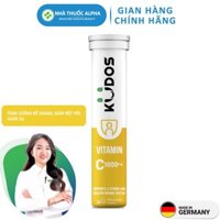 Viên sủi KUDOS Vitamin C 1000mg hương chanh bổ sung vitamin C cho cơ thể 20 viên