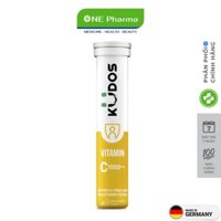 Viên sủi KUDOS Vitamin C 1000mg hương chanh bổ sung vitamin C cho cơ thể 20 viên
