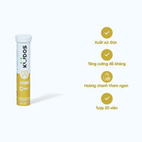 Viên sủi KUDOS Vitamin C 1000mg hương chanh bổ sung vitamin C cho cơ thể (Tuýp 20 viên)