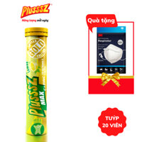 Viên sủi Plusssz Max Vitamin C & ZinC bổ sung vitamin C và kẽm vị chanh không đường hỗ trợ đề kháng, vững vàng sức khỏe Tuýp 20 viên sủi.