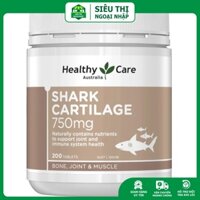 Viên sụn cá mập 750mg [Úc] Healthy Care Shark Cartilage 750mg