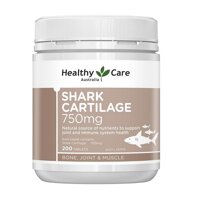 Viên sụn vi cá mập Healthy Care Shark Cartilage của Úc lọ 200 viên