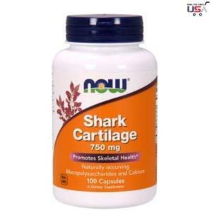 Viên sụn vi cá mập giúp điều trị xương khớp Now Shark Cartilage 750mg 100 viên