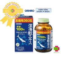 Viên sụn vi cá mập Orihiro Squalene, Nhật Bản (360v) giúp giảm đau sưng khớp, tốt cho tim mạch, đẹp da