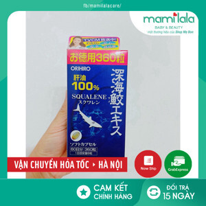 Viên sụn vi cá mập squalene orihiro 360 viên