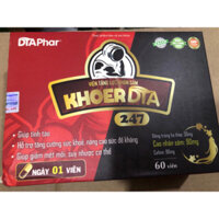 viên tăng lực nhân sâm khoerdia (khoer dta 247 trẻ em và người lớn mệt mỏi, suy nhược cơ thể, ăn không ngon miệng…