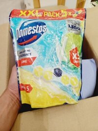 Viên tẩy bồn cầu Domestos chanh (túi 5 vỉ)