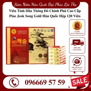 Viên tinh dầu thông pine jeok song gold 120 viên