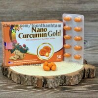 Viên tinh nghệ Nano Curcumin Gold  Tam Thất Xạ Đen giảm viêm loét dạ dày, tá tràng, ung bướu - Hộp 30 viên