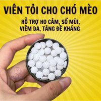 VIÊN TỎI HỖ TRỢ HO CẢM SỔ MŨI TĂNG ĐỀ KHÁNG CHO CHÓ MÈO (lọ chiết 50 viên)