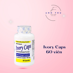 Viên Trắng Da Trị Nám Số 1 Của Mỹ Ivory Caps (1500mg x 60 Viên)