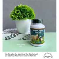 Viên Trắng Da Xóa Nám Nhau Thai Cừu Nuhealth của Mỹ Sheep Placenta Concentrate 100 VIÊN DATE 8/2026