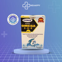 Viên Uốn Super Omega 3-6-9 Evimax Hỗ Trợ Tốt Cho Não, Mắt Da, Giảm Mỡ Máu, Các Vấn Đề Về Tim Mạch - Wehappy
