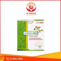 Viên uống ABIPHA Ginkgo 360 Natto Q10 hỗ trợ tăng cường tuần hoàn não, giảm nguy cơ hình thành cục máu đông (Hộp 10 vỉ x 10 viên)