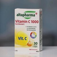 Viên Uống Altapharma Vitamin C 1000 + D3, 30 Viên