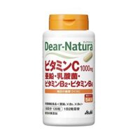 Viên uống Asahi Dear Natura Vitamin C 1000mg Kẽm , Vitamin B2, B6-  120 viên