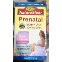 Viên Uống BÀ BẦU NatureMade - Prenatal Multi +DHA 30 Viên của USA 👉bổ sung vitamin tổng hợp và DHA cho phụ nữ mang thai